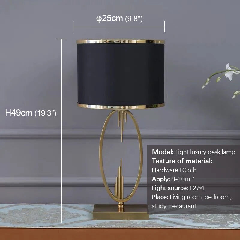 Modern simple style golden table lamp